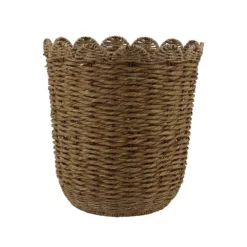Sonoma Goods For Life® Tall Scalloped Woven Basket Table Decor