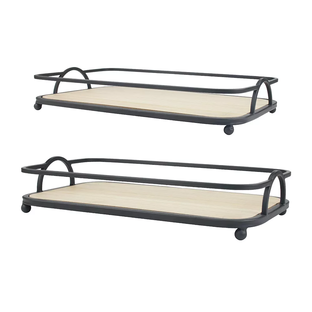 Stonebriar Collection Decorative Rectangular Tray Table Decor 2-piece Set 5 Stonebriar Collection Decorative Rectangular Tray Table Decor 2-piece Set - Image 3