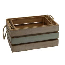 Elements Subtle Multicolor Crate Floor Decor 2-piece Set