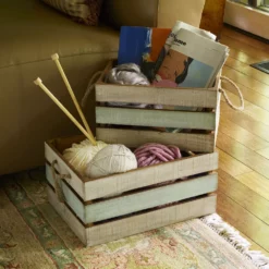 Elements Subtle Multicolor Crate Floor Decor 2-piece Set -US Storage Furniture Sales 6068216 ALT2