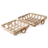 Elements Wood Woven Basket Table Decor 2-piece Set -US Storage Furniture Sales 6068225