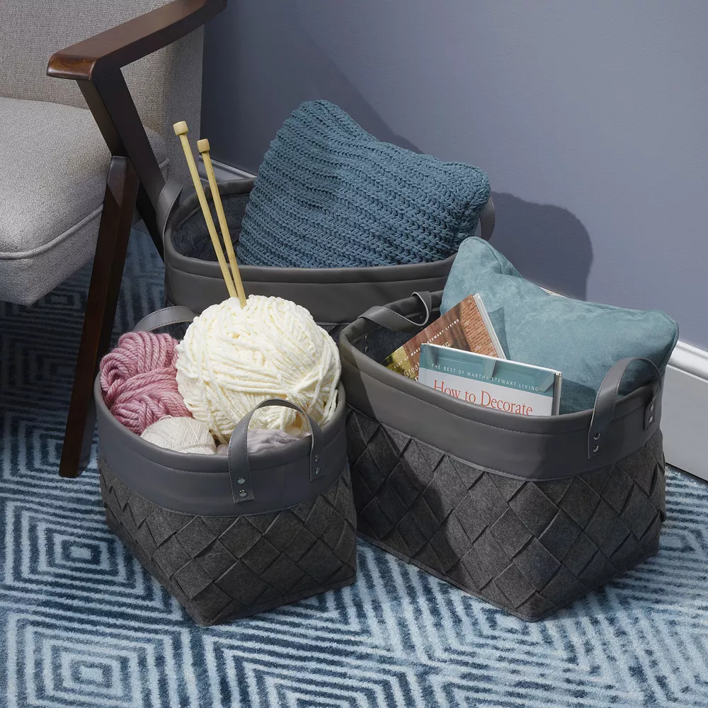 Elements Nesting Woven Basket Table Decor 3-piece Set 4 Elements Nesting Woven Basket Table Decor 3-piece Set - Image 2