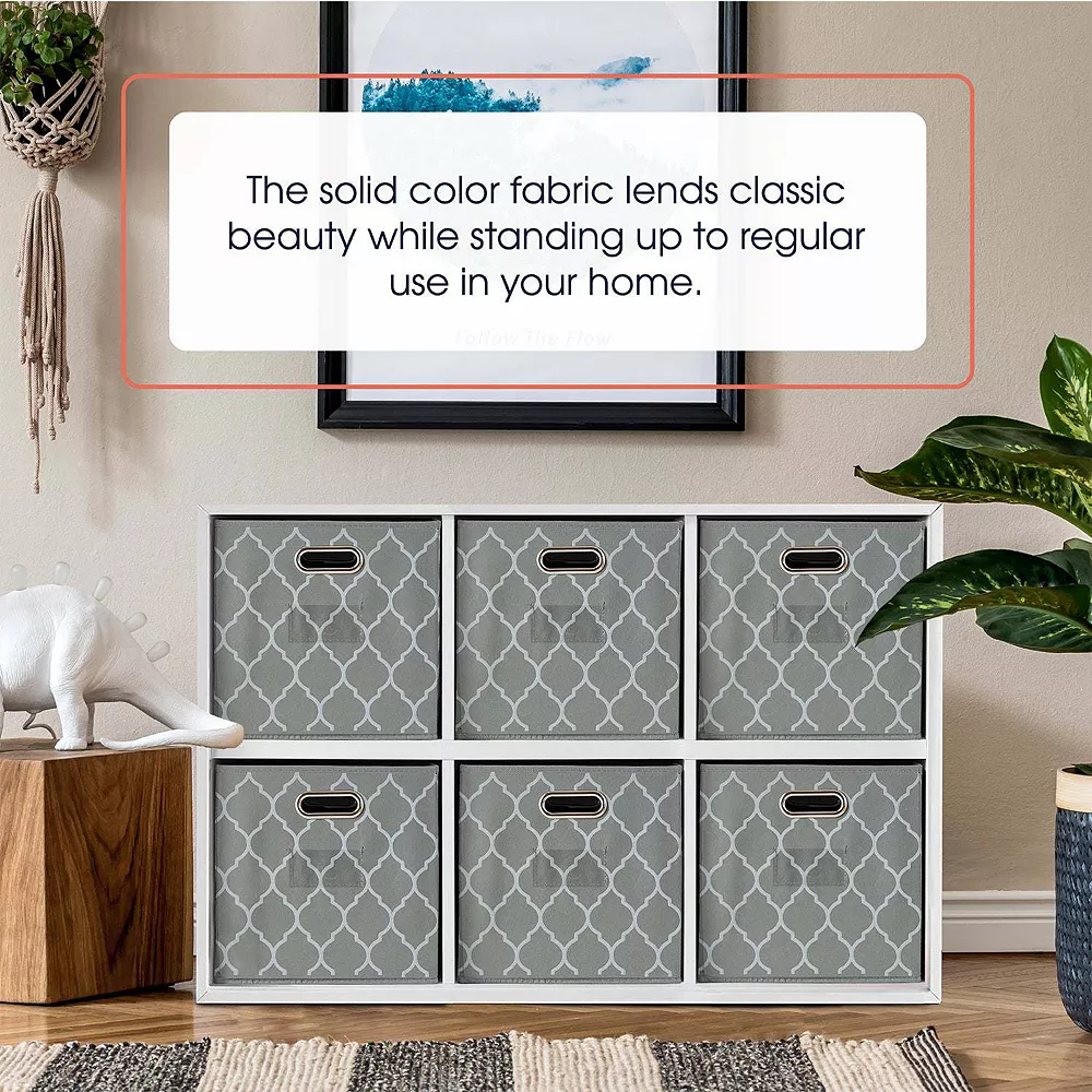 Ornavo Home Lattice Foldable Storage Cube Bin With Dual Handles 4 Ornavo Home Lattice Foldable Storage Cube Bin With Dual Handles - Image 2