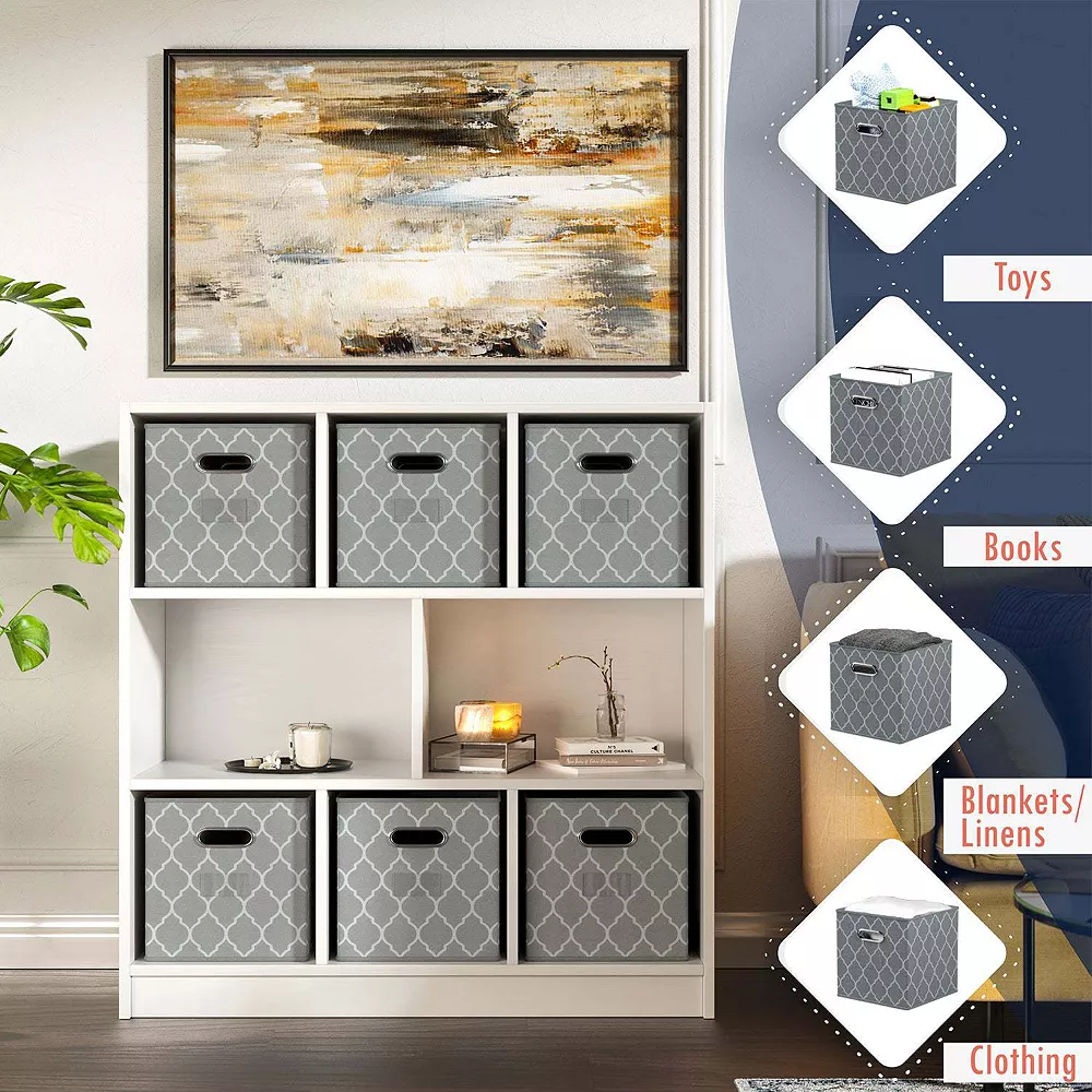 Ornavo Home Lattice Foldable Storage Cube Bin With Dual Handles 5 Ornavo Home Lattice Foldable Storage Cube Bin With Dual Handles - Image 3