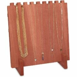 Wood Necklace Display Stand, Jewelry Organizer (9 X 10 X 5.5 In, 2 Pack) -US Storage Furniture Sales 6094681 ALT3