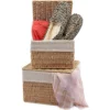 Woven Storage Baskets With Lid And Removable Liner (2 Sizes, 2 Pack) -US Storage Furniture Sales 6096235