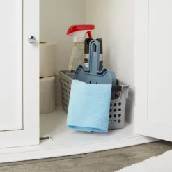 Grey Plastic Baskets With Handles For Bathroom, Laundry Room, Closet Organization (4 Pack) -US Storage Furniture Sales 6096550 ALT2