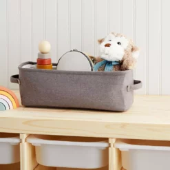 Juvale Grey Fabric Bathroom Storage Bin (16 X 6 X 5.5 Inches) -US Storage Furniture Sales 6096686 ALT2