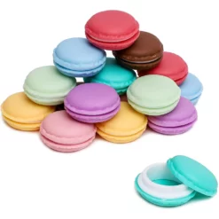 Macaron Storage Containers For Jewelry, Cute Travel Pill Case (1.7 In, 16 Pack)