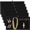 Black Velvet Jewelry Accessory Display Pads (14 ⅛ In, 6 Pack)
