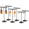Juvale T-Shape Earring Display Stands In 3 Sizes (Metal, Black, 6-Pack)