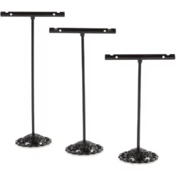 Juvale T-Shape Earring Display Stands In 3 Sizes (Metal, Black, 6-Pack) -US Storage Furniture Sales 6106645 ALT3