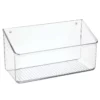 MDesign Wall Mount Plastic Home Storage Organizer Basket Bin Tray, Large - Clear -US Storage Furniture Sales 6121175