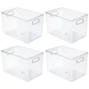 MDesign Storage Organizer Bin With Handles For Cube Furniture - 4 Pack - Clear -US Storage Furniture Sales 6122275