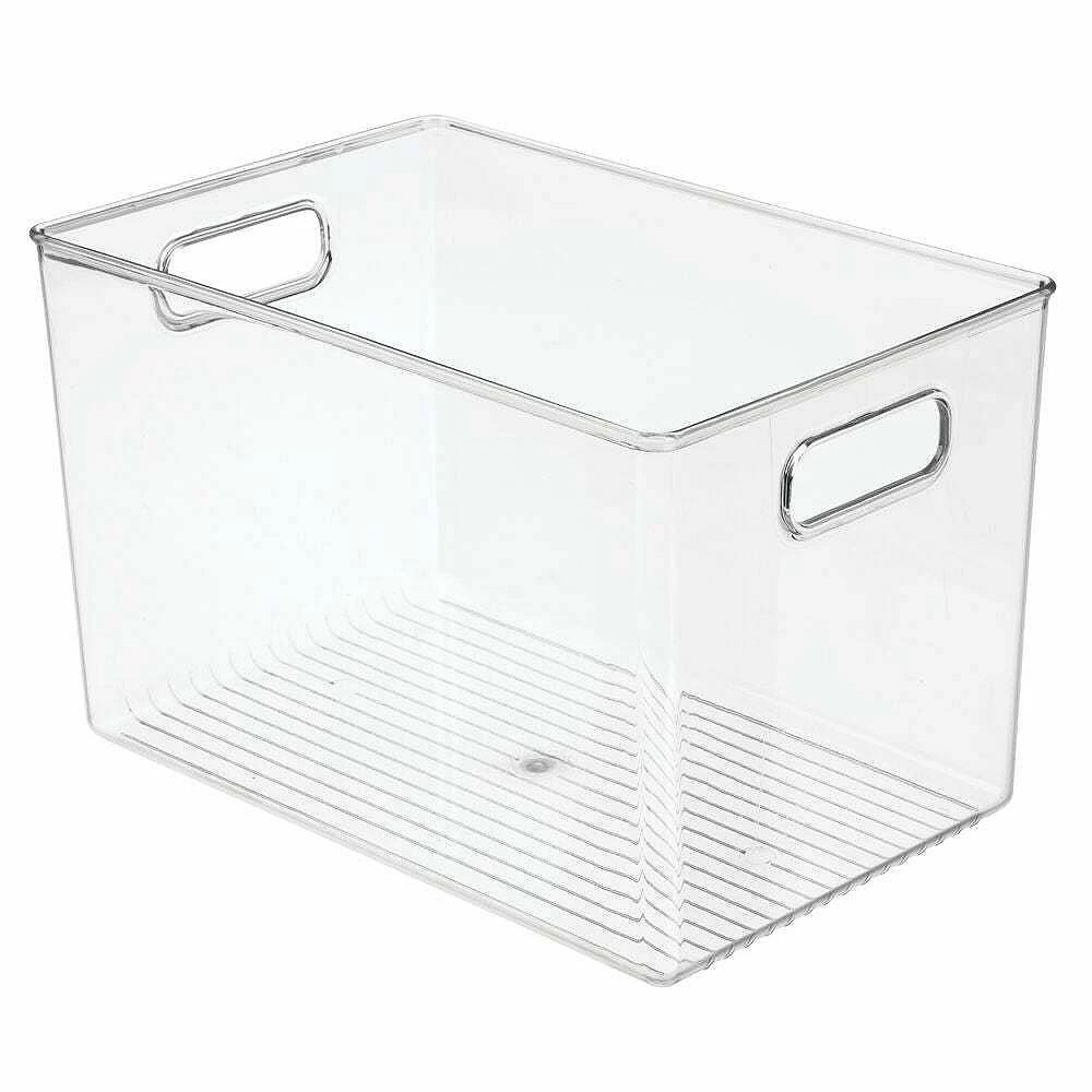 MDesign Storage Organizer Bin With Handles For Cube Furniture - 4 Pack - Clear 4 MDesign Storage Organizer Bin With Handles For Cube Furniture - 4 Pack - Clear - Image 2