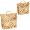 MDesign Woven Water Hyacinth Hanging Wall Storage Basket - Set Of 2 - Natural -US Storage Furniture Sales 6122353