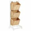 MDesign Wood Tiered Shelf Organizer With 3 Cube Storage Bins -US Storage Furniture Sales 6130564