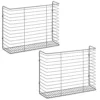 MDesign Metal Wire Wall Mount Kitchen Storage Organizer Bin, 2 Pack 1 MDesign Metal Wire Wall Mount Kitchen Storage Organizer Bin, 2 Pack -US Storage Furniture Sales 6130871 Graphite