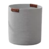 Large Cotton Rope Laundry Hamper Woven Basket With Leather Handles -US Storage Furniture Sales 6131963 Gray