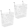 MDesign Wire Over Cabinet Door Kitchen Storage Basket & Trash Can - 2 Pack 1 MDesign Wire Over Cabinet Door Kitchen Storage Basket & Trash Can - 2 Pack -US Storage Furniture Sales 6137035 Chrome