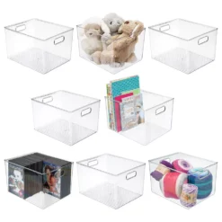 MDesign Storage Organizer Bin With Handles For Cube Furniture - 8 Pack