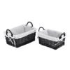 Cheung's Home Indoor Decorative Willow Baskets With Fabric Liners - Large, Set Of 2, Black 1 Cheung's Home Indoor Decorative Willow Baskets With Fabric Liners - Large, Set Of 2, Black -US Storage Furniture Sales 6144578