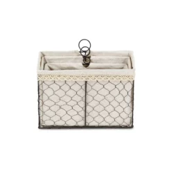 Cheungs Home Decorative Lined Wire Organizer, Set Of 3 -US Storage Furniture Sales 6144768 ALT3