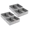 MDesign Fabric Dresser Drawer/Closet Storage, 2 Section Tray - 4 Pack -US Storage Furniture Sales 6149904