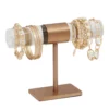 Gold T-Bar Acrylic Jewelry Stand, Acrylic Earring And Bracelet Stand (8 X 6 In) -US Storage Furniture Sales 6149916