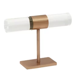 Gold T-Bar Acrylic Jewelry Stand, Acrylic Earring And Bracelet Stand (8 X 6 In) -US Storage Furniture Sales 6149916 ALT3