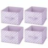 MDesign Soft Fabric Closet Storage Organizer Cube Bin - 4 Pack -US Storage Furniture Sales 6149994