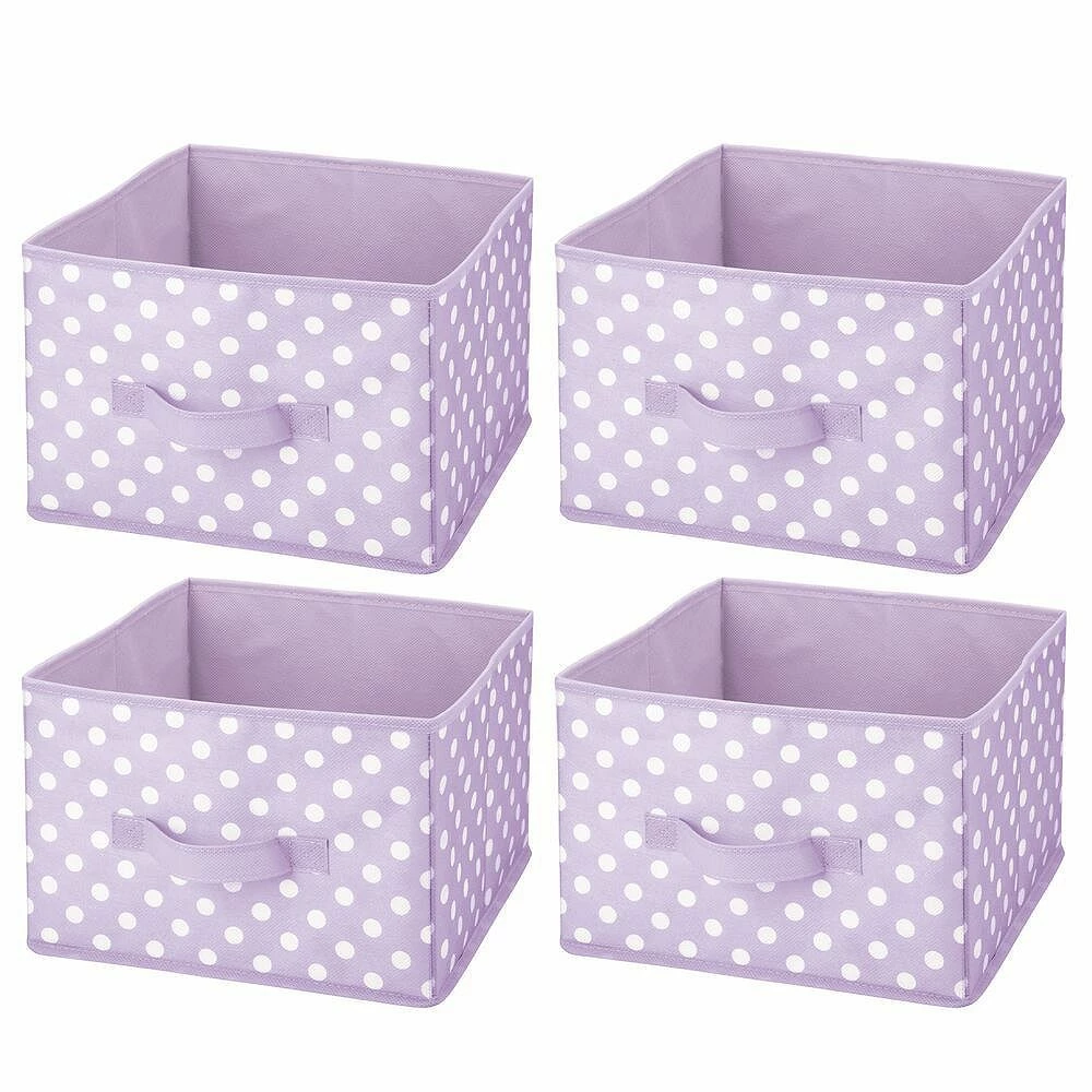 MDesign Soft Fabric Closet Storage Organizer Cube Bin - 4 Pack 3 MDesign Soft Fabric Closet Storage Organizer Cube Bin - 4 Pack