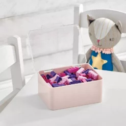 MDesign Plastic Playroom/Gaming Storage Organizer Box, Lid, 4 Pack -US Storage Furniture Sales 6168434 ALT2