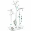 MDesign Plastic Jewelry Accessory Organizer Tree With Storage Tray 2 MDesign Plastic Jewelry Accessory Organizer Tree With Storage Tray -US Storage Furniture Sales 6168488
