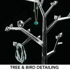 MDesign Plastic Jewelry Accessory Organizer Tree With Storage Tray 8 MDesign Plastic Jewelry Accessory Organizer Tree With Storage Tray -US Storage Furniture Sales 6168488 ALT2