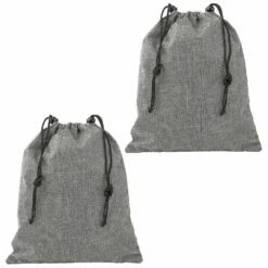 MDesign Large-Capacity Travel Bag With Draw String Closure, 2 Pack