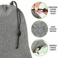 MDesign Large-Capacity Travel Bag With Draw String Closure, 2 Pack -US Storage Furniture Sales 6172753 ALT3