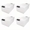 Homz 66 Qt Clear Storage Organizing Container Bin With Latching Lids (4 Pack) -US Storage Furniture Sales 6257082