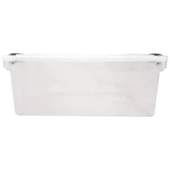 Homz 66 Qt Clear Storage Organizing Container Bin With Latching Lids (4 Pack) -US Storage Furniture Sales 6257082 ALT3