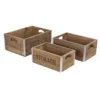 Cheungs Set Of 3 Wooden Storage Crates With Metal Border Accents -US Storage Furniture Sales 6288623