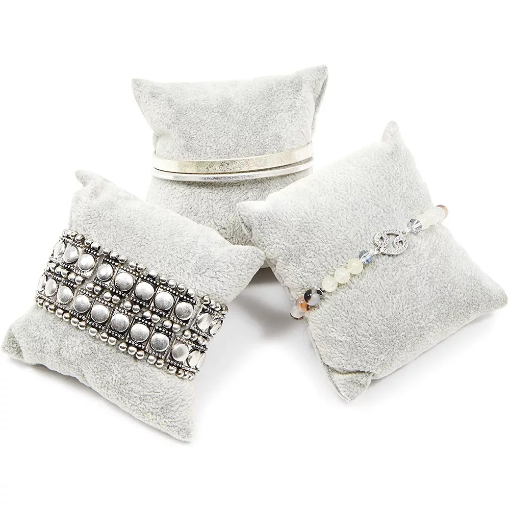Juvale Bracelet Pillow Display 12-Pack Velvet Jewelry Display Pillow 3 X 3 Inches - Gray 3 Juvale Bracelet Pillow Display 12-Pack Velvet Jewelry Display Pillow 3 X 3 Inches - Gray