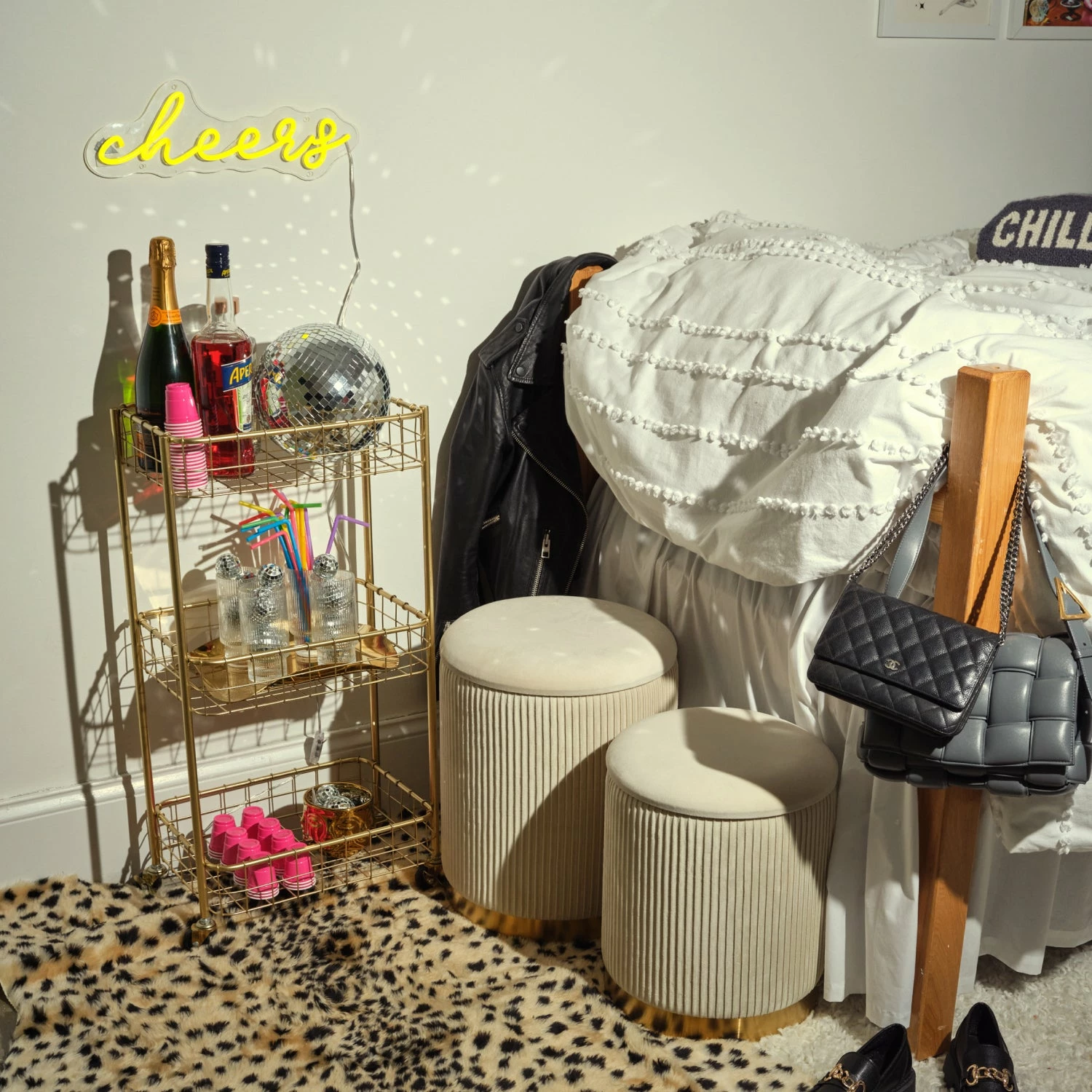 Wire 3-Tier Rolling Cart 4 Wire 3-Tier Rolling Cart - Image 2