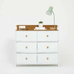 Cameron Charging 6-Drawer Storage Unit -US Storage Furniture Sales Charging 6Drawer Storage Unit White Wood 010 1