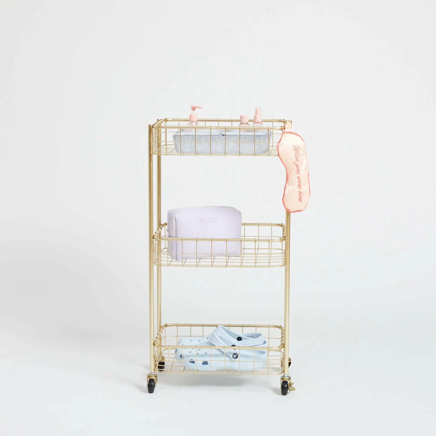 Wire 3-Tier Rolling Cart 7 Wire 3-Tier Rolling Cart - Image 5