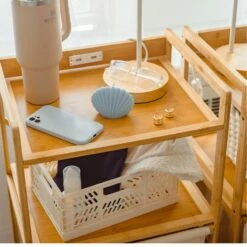 Beck Charging 2-Drawer Bamboo And Canvas Storage Unit -US Storage Furniture Sales Storage Bamboo2DrawerMilkCrate