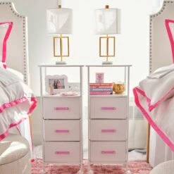 Sutton Charging 3-Drawer Cart On Wheels 26 Sutton Charging 3-Drawer Cart On Wheels -US Storage Furniture Sales Storage Storagecart WhitePinkAcrylic 2cf5abee a7b2 40a3 b928 7699c5f885bd